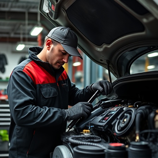 auto technician working