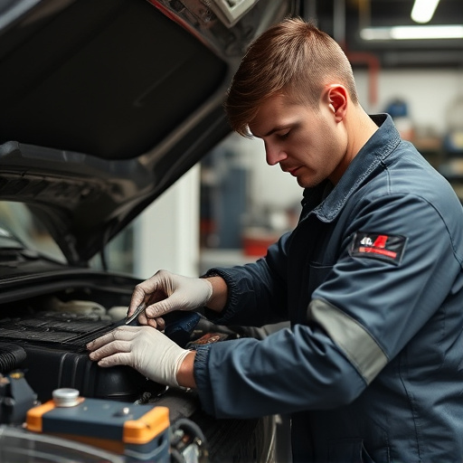 auto technician working