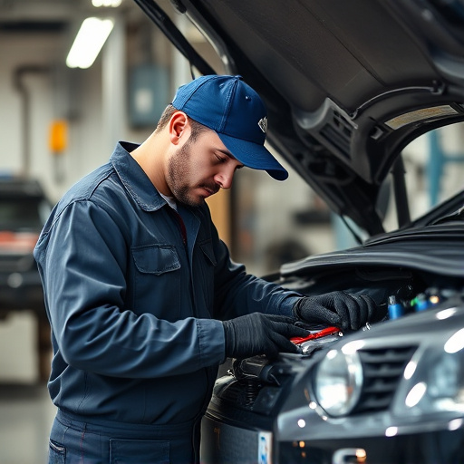 auto technician working