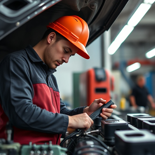 auto technician working