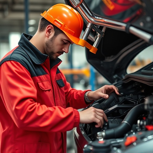 auto technician working