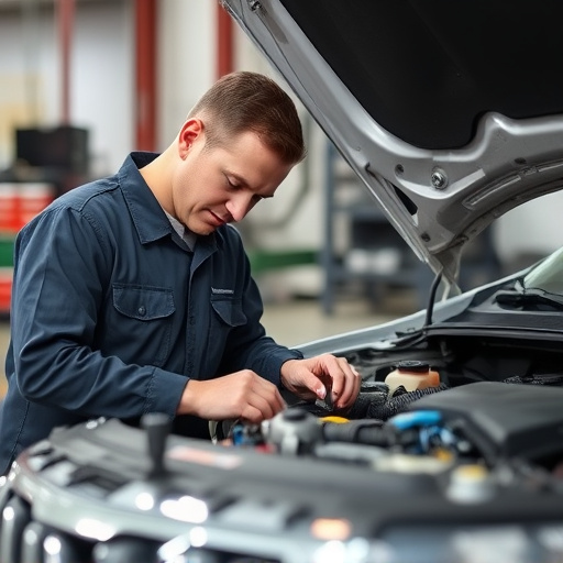 auto technician working