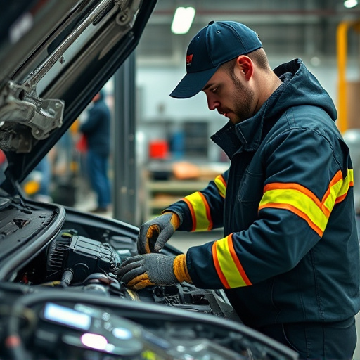 auto technician working