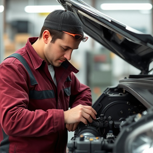 auto technician working
