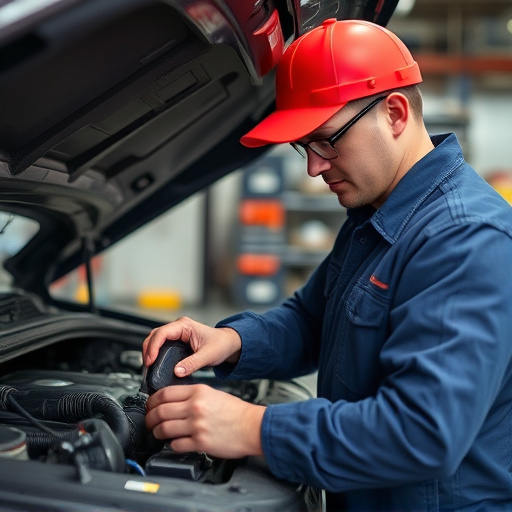 auto technician working