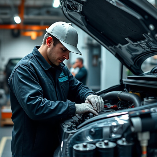 auto technician working