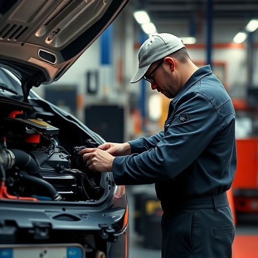 auto technician working