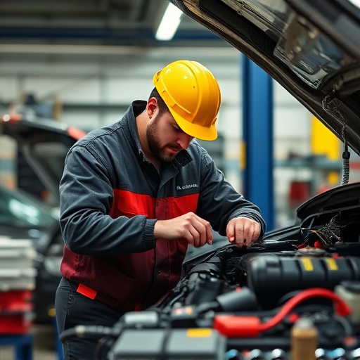 auto technician working
