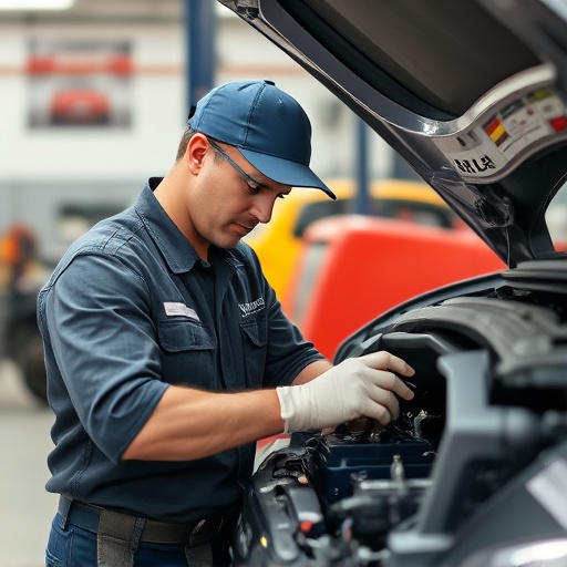 auto technician working