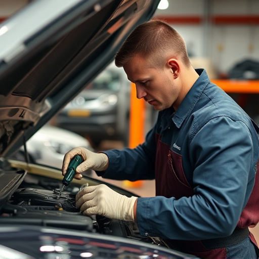 auto technician working