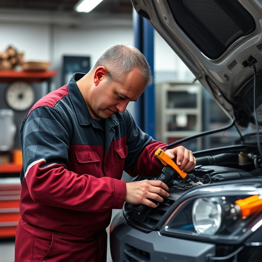 auto technician working