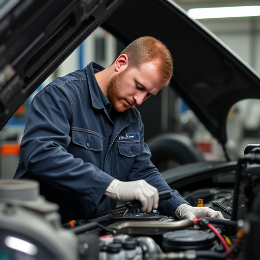 auto technician working