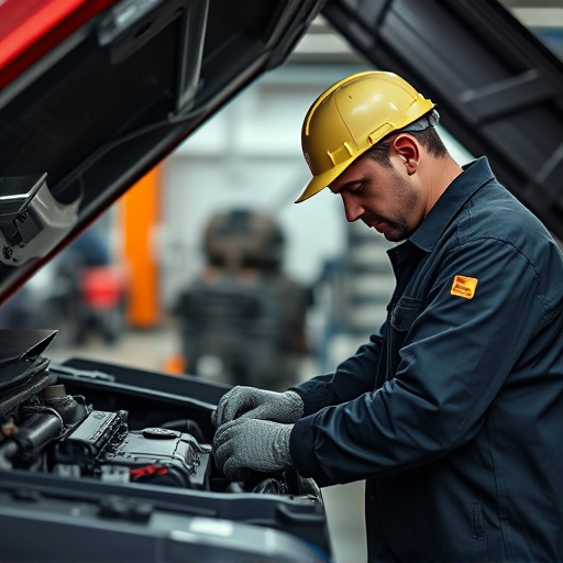 auto technician working