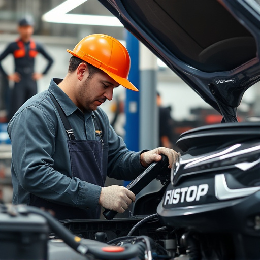 auto technician working