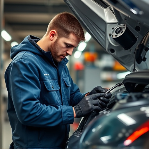 auto technician working