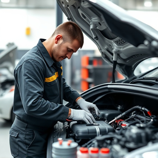 auto technician working