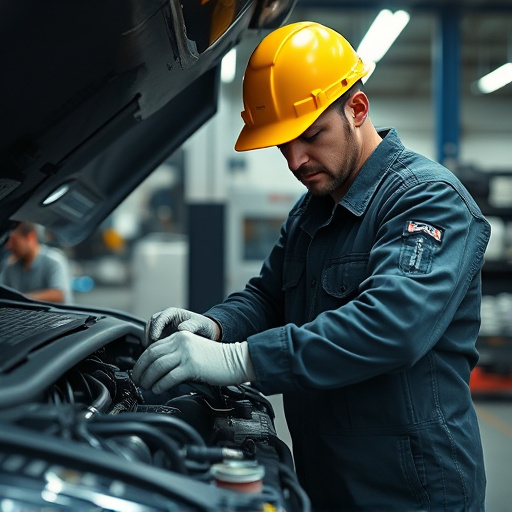auto technician working