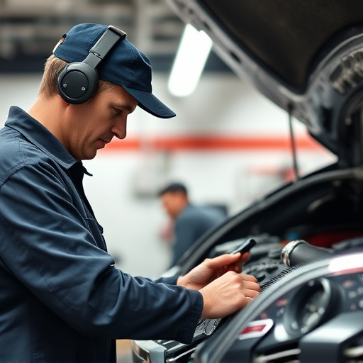 auto technician working