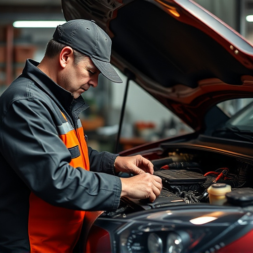 auto technician working