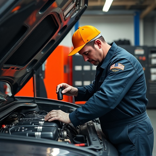 auto technician working