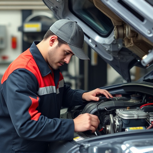 auto technician working