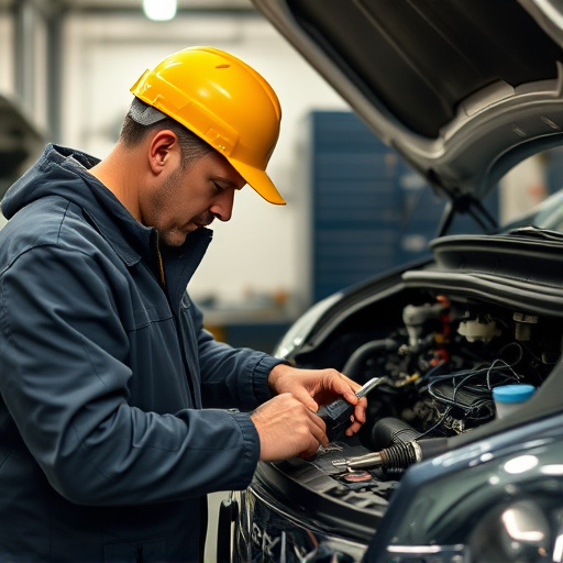 auto technician working